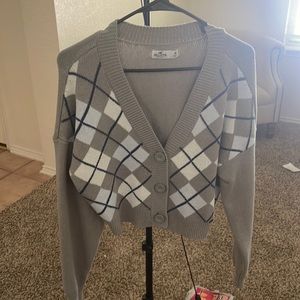 A crop cardigan